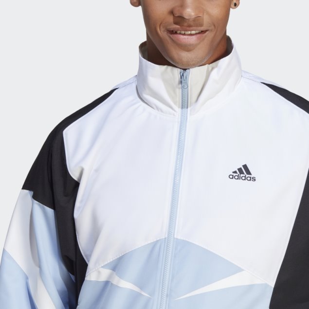 Adidas Chaqueta De Chándal Azul Amanecer Con Bloques De Color