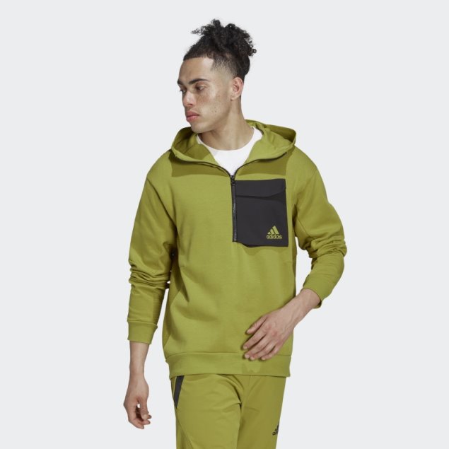 Verde Oliva Adidas Diseñado Para Gameday Sudadera Con Capucha