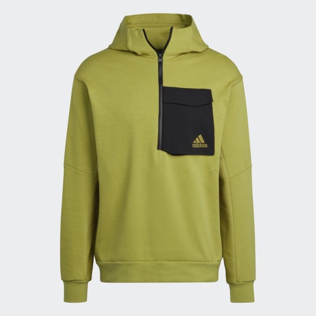 Verde Oliva Adidas Diseñado Para Gameday Sudadera Con Capucha