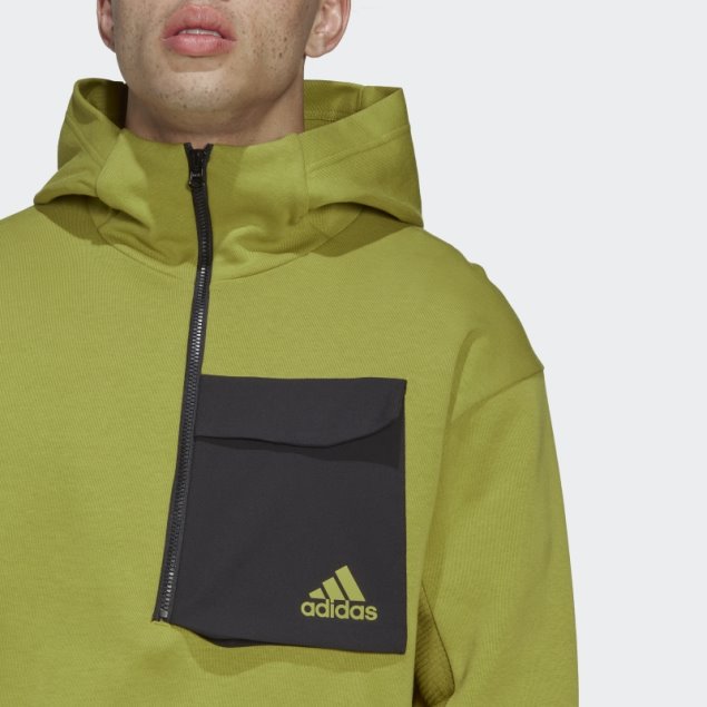 Verde Oliva Adidas Diseñado Para Gameday Sudadera Con Capucha