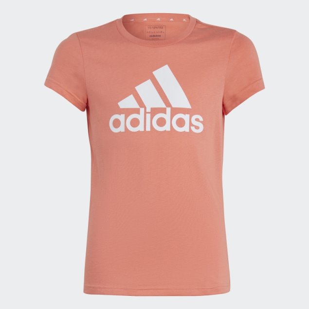 Camiseta Essentials De Algodón Con Logo Grande Adidas Coral
