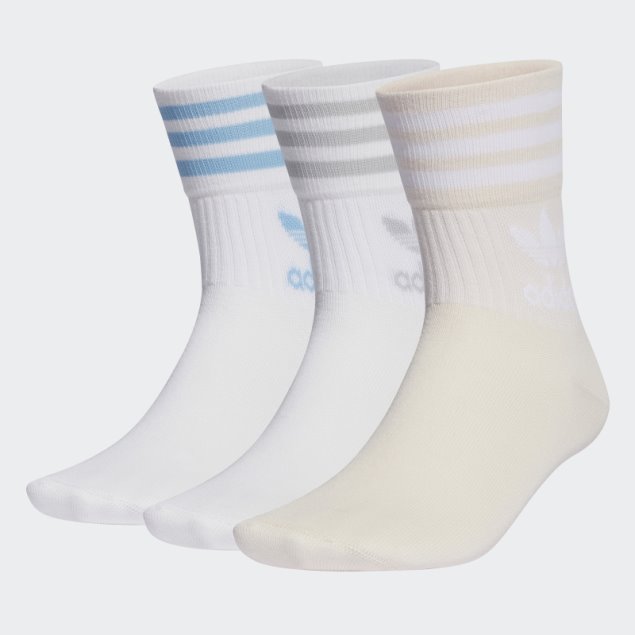 Calcetines Adidas Mid-cut Crew - 3 Pares Cuarzo