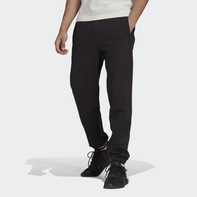 Adidas Joggers Negros Con Trébol Adicolor