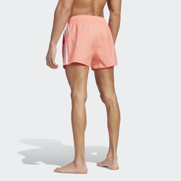 Shorts De Baño Adidas Clx 3 Rayas Coral