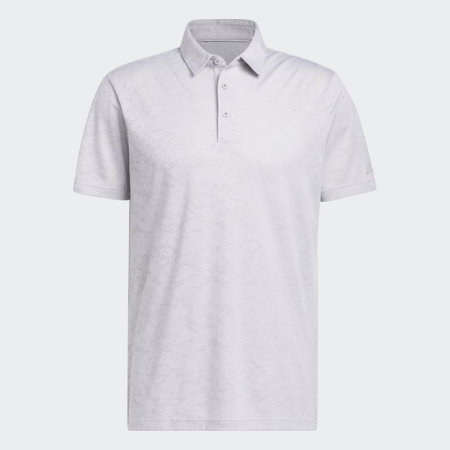 Adidas Polo De Golf Texturizado Jacquard Blanco
