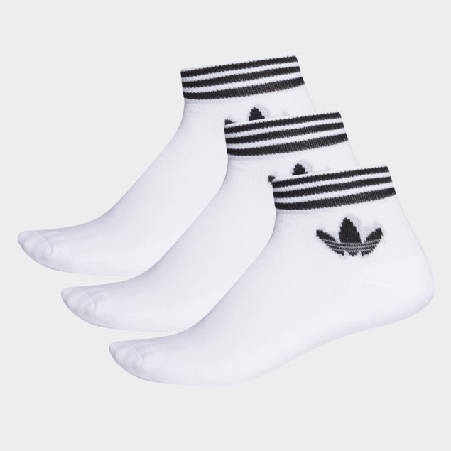 Calcetines Tobilleros Trefoil 3 Pares Blanco Adidas