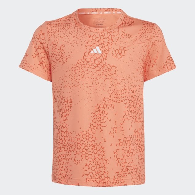 Camiseta Adidas Coral Aeroready Con Estampado Integral De 3 Rayas