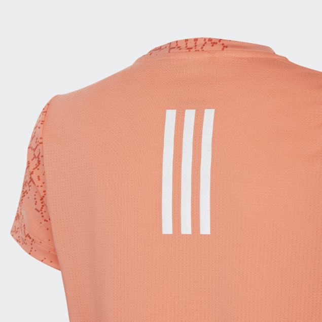Camiseta Adidas Coral Aeroready Con Estampado Integral De 3 Rayas