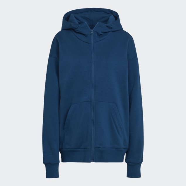 Sudadera Con Capucha Y Cremallera Completa Adidas Studio Lounge Azul Marino