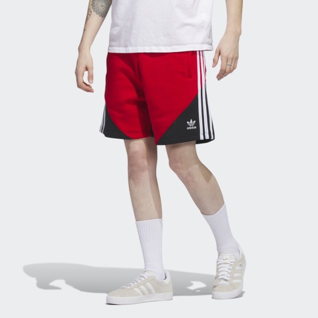 Adidas Sst Shorts De Forro Polar Escarlata