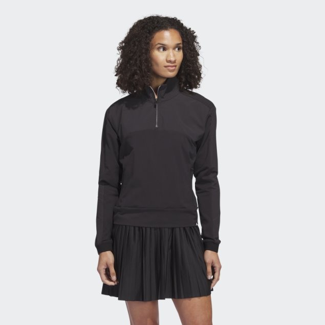 Jersey De Golf Negro Con Cremallera De 1/4 Adidas Ultimate365 Tour