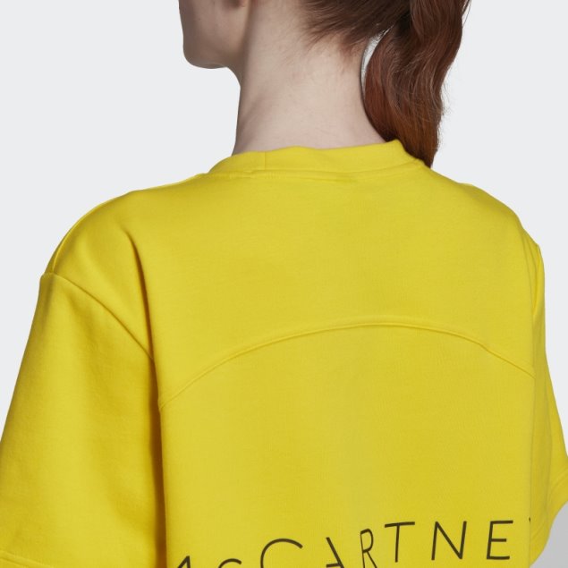 Camiseta Amarilla Con Logo De Adidas By Stella Mccartney Caliente