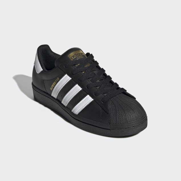 Niños Calientes Adidas Superstar Zapatos Negro / Blanco