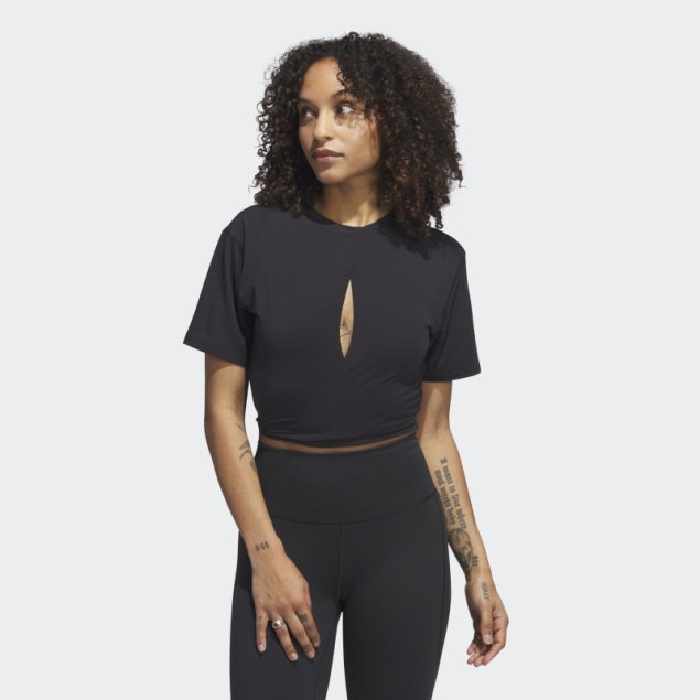 Camiseta Negra Adidas Yoga Studio