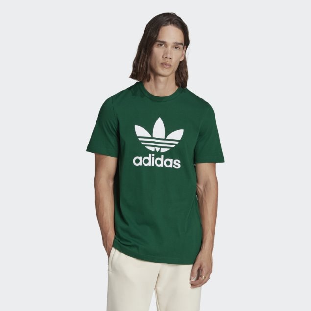 Adidas Camiseta Verde Oscuro Adicolor Classics Trefoil