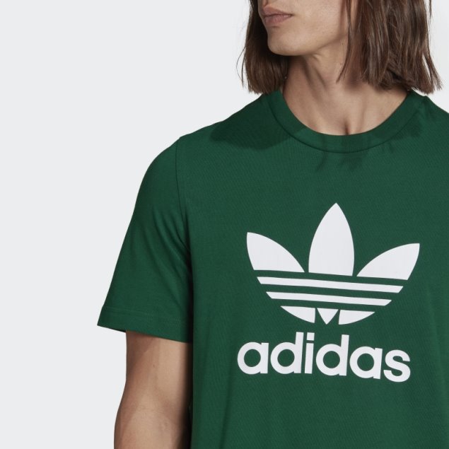 Adidas Camiseta Verde Oscuro Adicolor Classics Trefoil