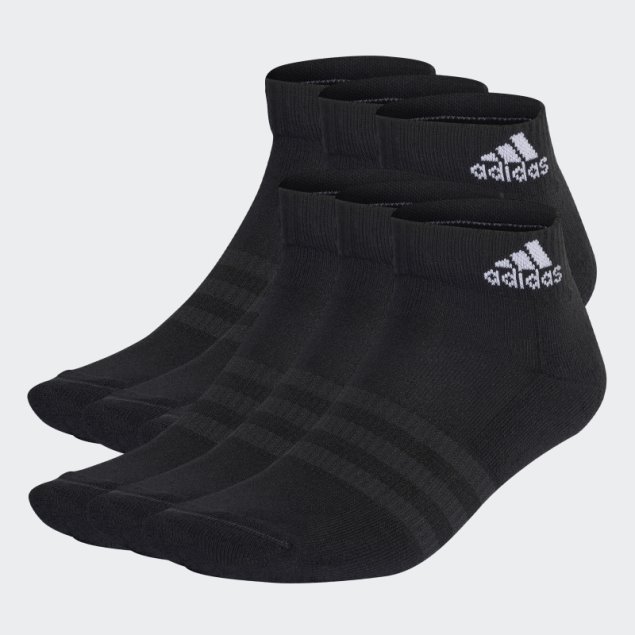 Calcetines Tobilleros Adidas Sportswear Acolchados Negros 6 Pares