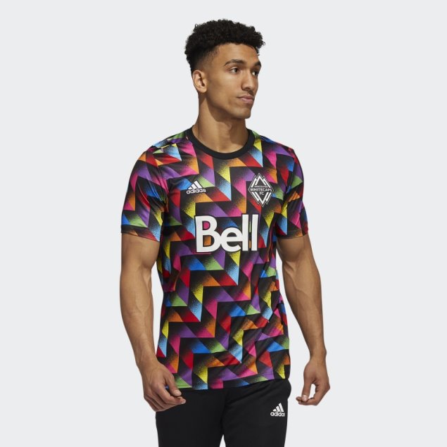 Camiseta Pre-partido Vancouver Whitecaps Fc Lgbtq+ Negro Adidas
