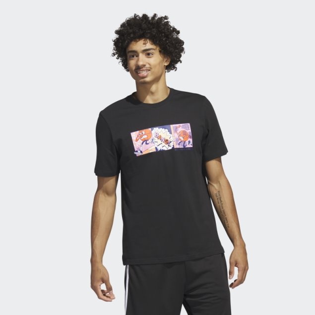 Adidas Lil' Stripe Basketball Graphic Camiseta Negra
