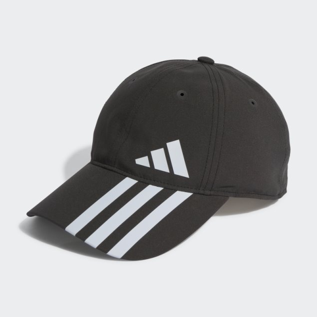 Adidas Gorra De Beisbol Negra Con 3 Rayas Aeroready