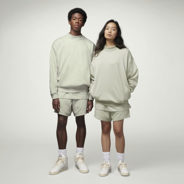 Sudadera Verde Adidas Basketball Crew Caliente