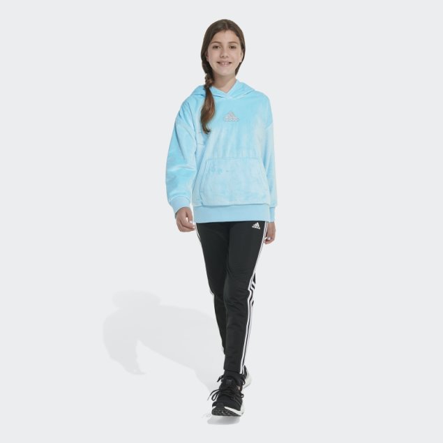Adidas Sudadera Con Capucha Acogedora De Forro Polar Azul