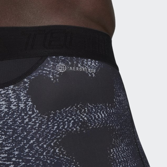 Mallas Cortas De Entrenamiento Techfit Allover Print Multicolor Adidas