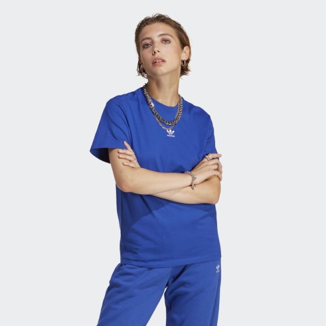 Camiseta Adidas Azul Adicolor Essentials Regular