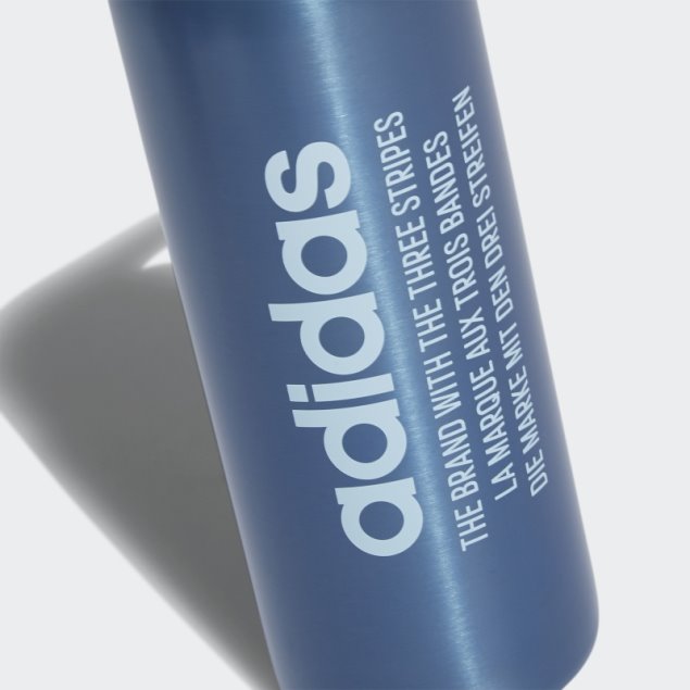 Adidas Botella Metal Pajita Acero Azul 600 Ml