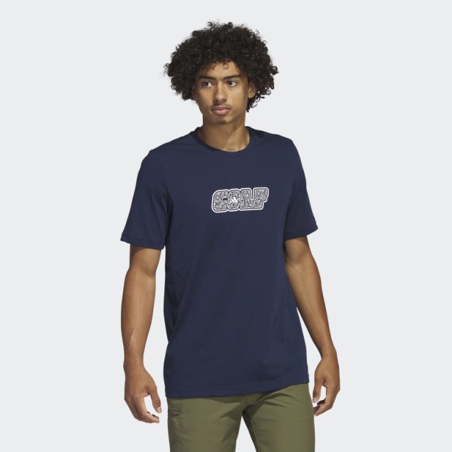 Camiseta De Golf Azul Marino Adidas