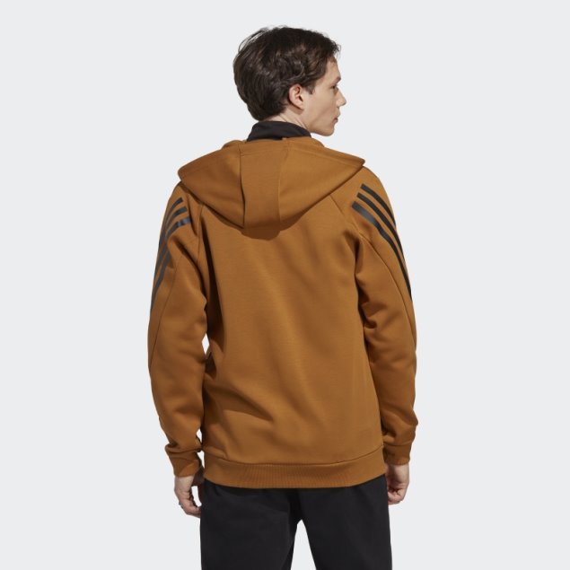 Sudadera Con Capucha Y Cremallera Completa De 3 Rayas De Iconos De Futuro De Bronce Adidas