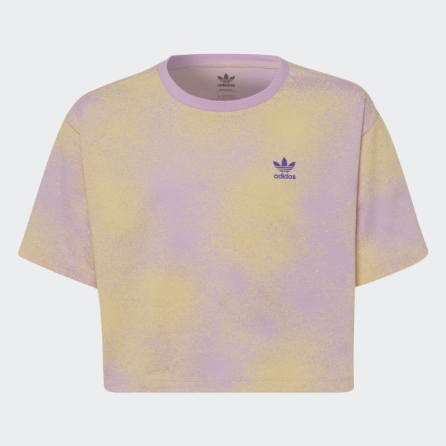 Adidas Camiseta Corta Con Estampado Gráfico Lila