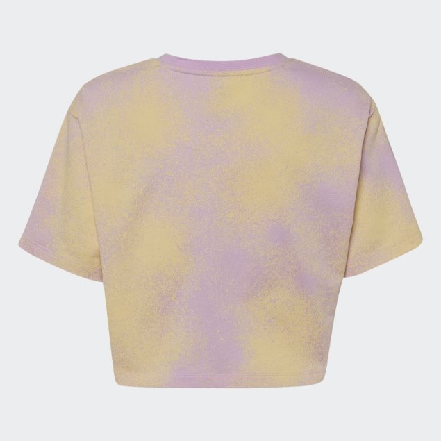 Top Corto Con Estampado Gráfico Lila De Adidas