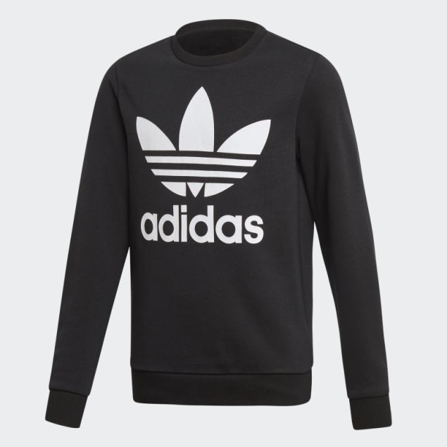 Sudadera Negra Adidas Trefoil Crew
