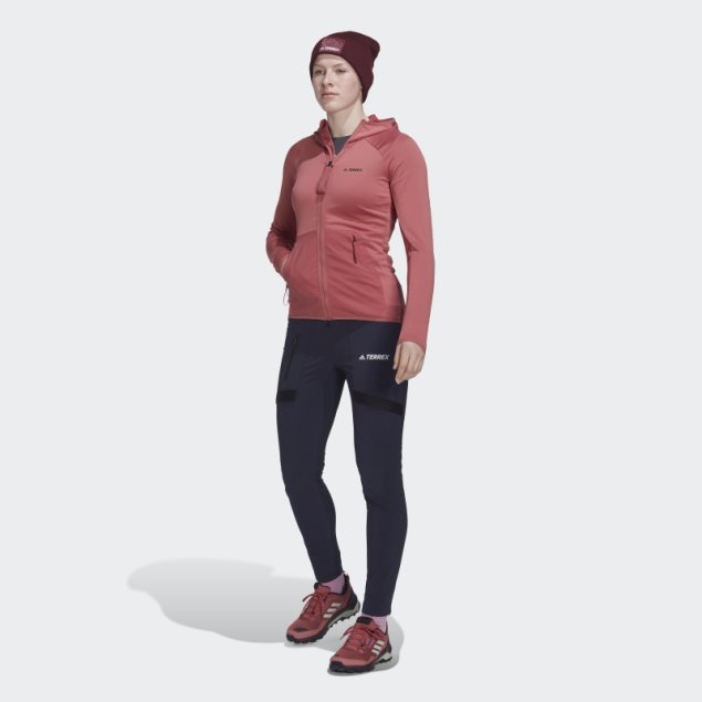 Adidas Terrex Tech Flooce Light Chaqueta De Senderismo Con Capucha Roja