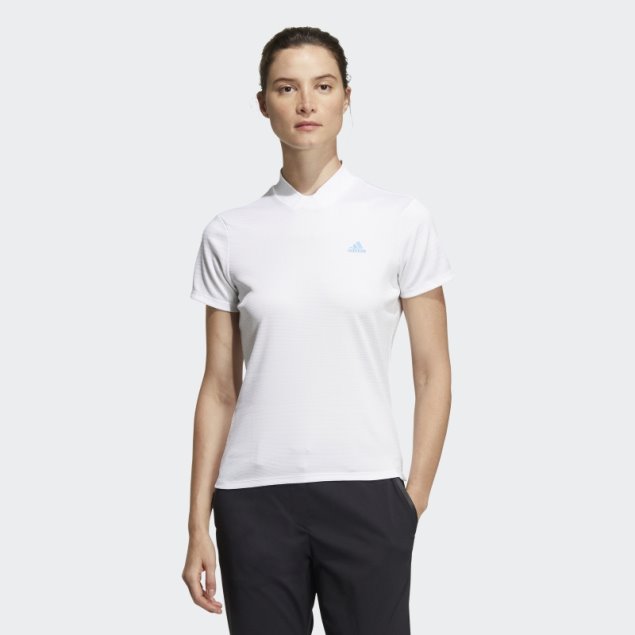 Camiseta Blanca Con Cuello De Costilla Hecha Para Ser Rehecha Adidas Caliente