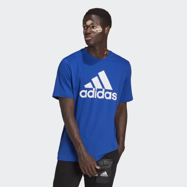 Camiseta Essentials Con Logo Grande Adidas Azul Royal