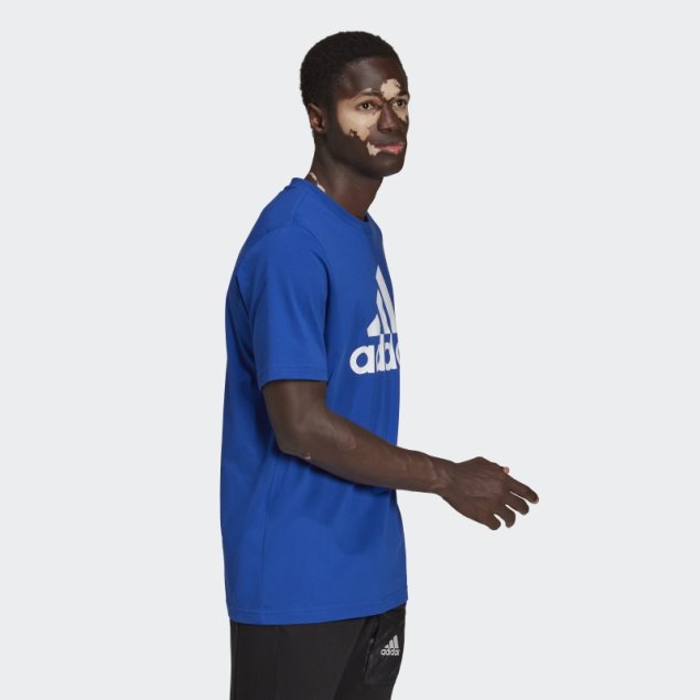 Camiseta Essentials Con Logo Grande Adidas Azul Royal