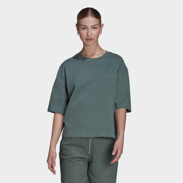 Camiseta Con Parche De Trébol Adidas Esmeralda Técnica