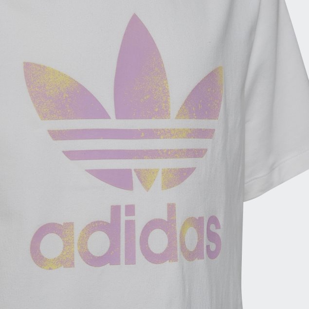 Vestido De Camiseta Con Logo Gráfico Adidas Blanco