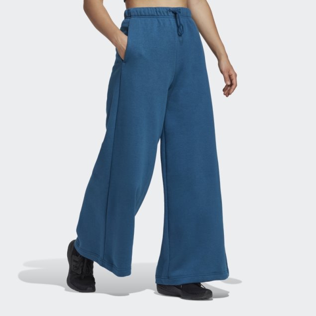 Adidas Marine Studio Lounge Pantalones De Vellón De Pernera Ancha