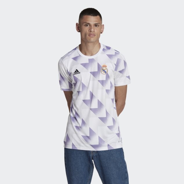 Camiseta Adidas Blanca Pre-partido Real Madrid