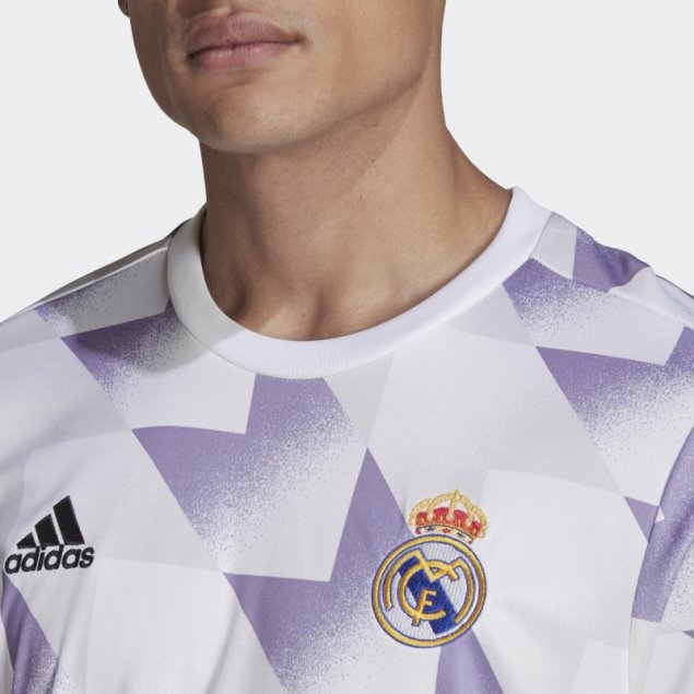 Camiseta Adidas Blanca Pre-partido Real Madrid