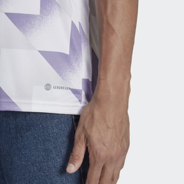 Camiseta Adidas Blanca Pre-partido Real Madrid