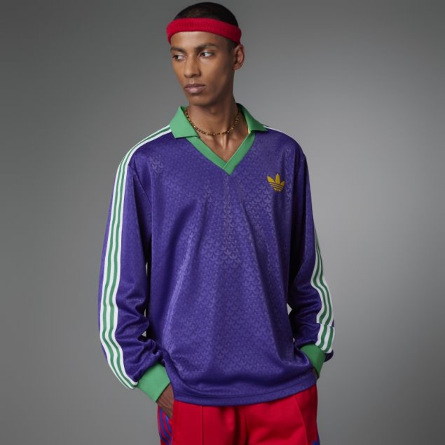 Camiseta De Manga Larga Adicolor Heritage Now Vintage Adidas Morado Rico