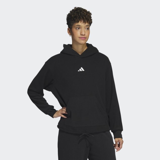 Sudadera Con Capucha Select Crop Negra Adidas