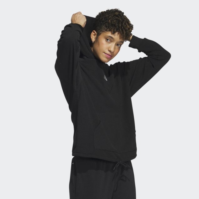 Adidas Sudadera Con Capucha Corta Negra