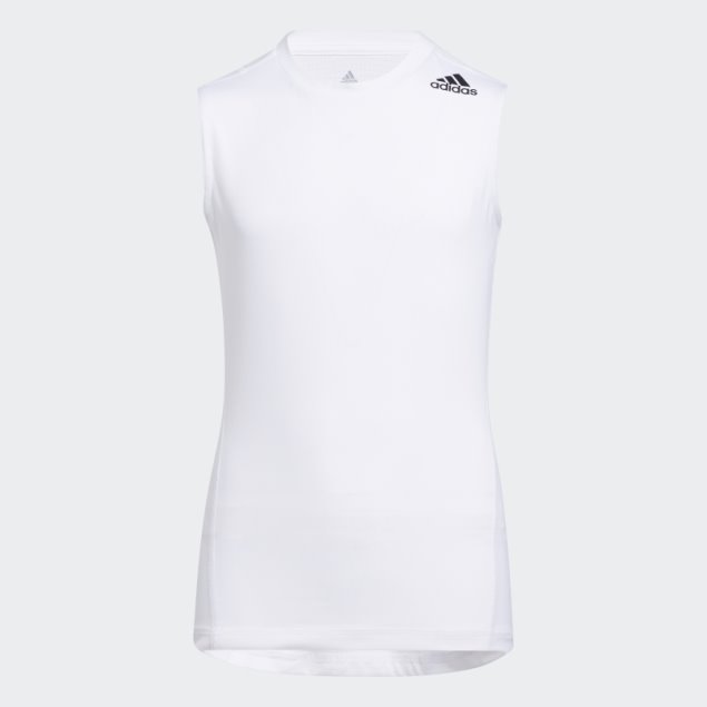 Camiseta Sin Mangas Techfit Blanca Adidas