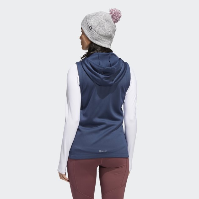 Adidas Chaleco Con Cremallera Completa Cold.rdy Azul Marino