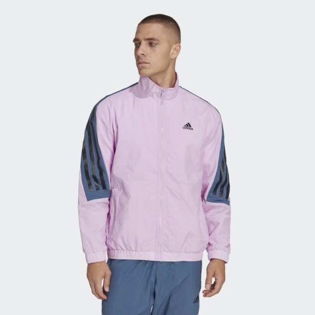 Chaqueta De Chándal Tejida Con 3 Rayas De Iconos Del Futuro Adidas Lila